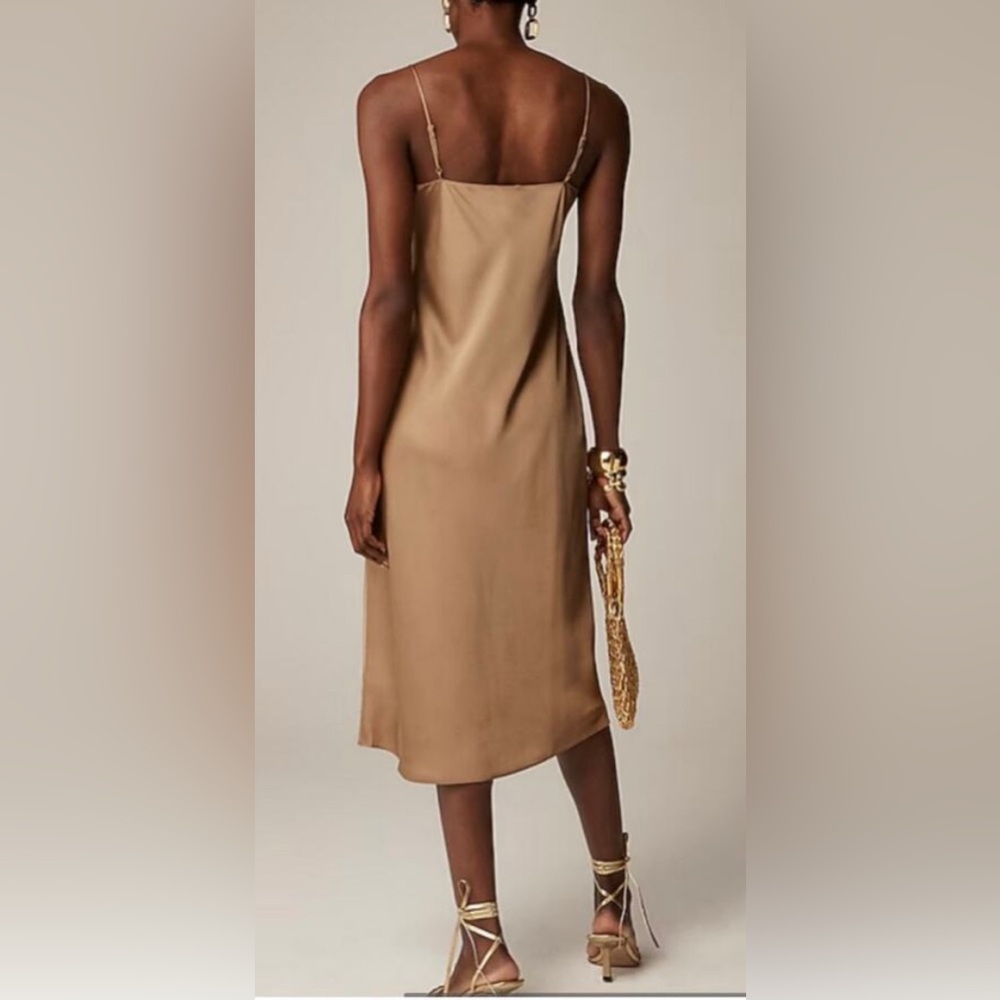 J Crew Gwyneth slip dress in luster charmeuse size 4 BV496 NWT‎ flaw - Picture 2 of 13